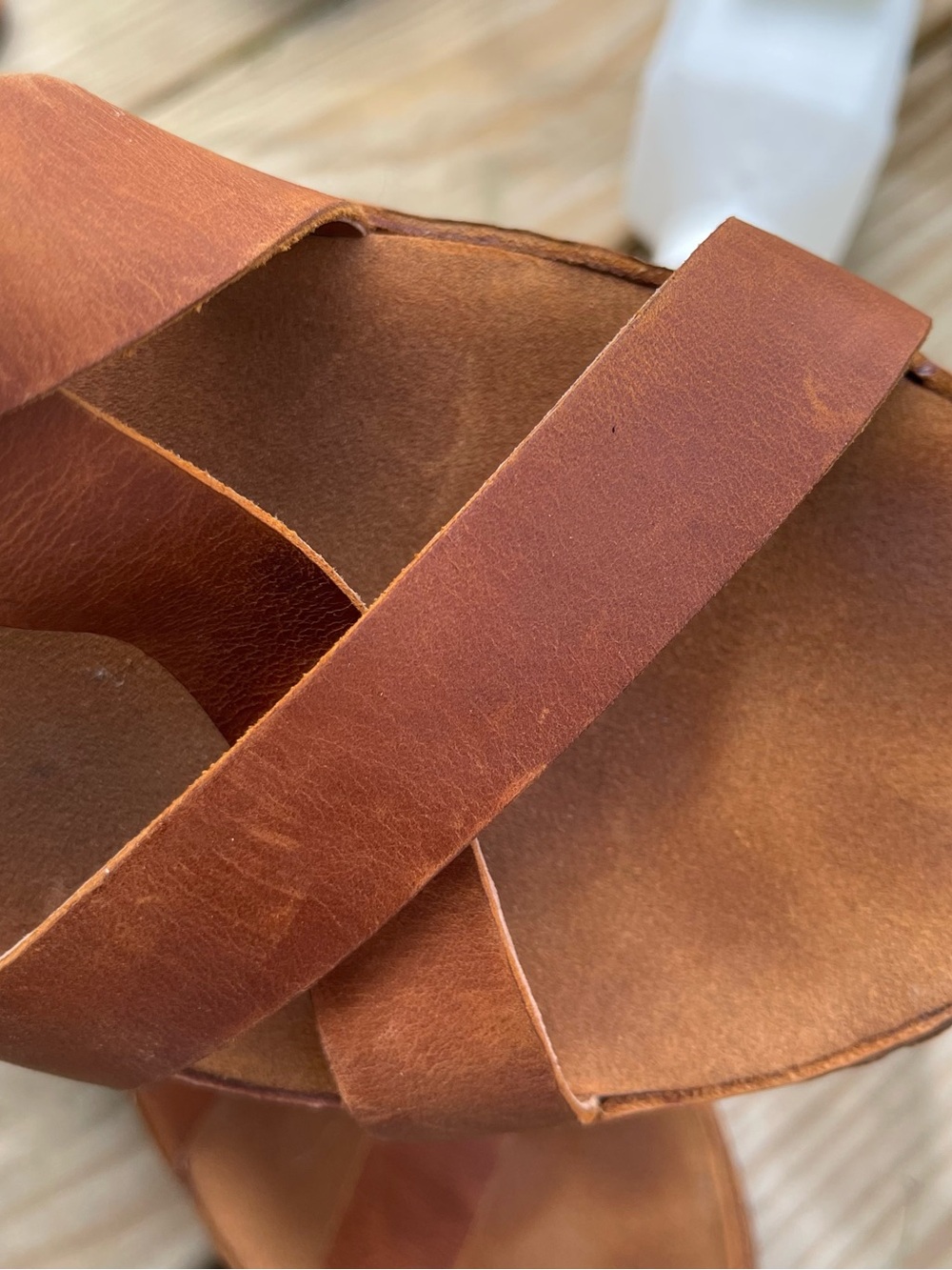Chaco leather Sandal Women Rust Brown Leather Strappy Sandals - Picture 4 of 10